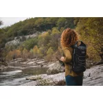 Črn vodotesni nahrbtnik za daljša potovanja in avanture – Zulupack® Indy 40L