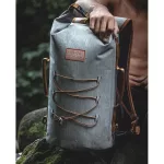 Vodotesni nahrbtnik za večdnevne pohode in pustolovščine – Zulupack® Indy 40L IP67 – siva/camel