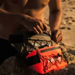 Vodotesna torbica za pas 0,5 L – IP67, oranžna, za plažo, plavanje in pohodništvo – Zulupack® Froggy IP67