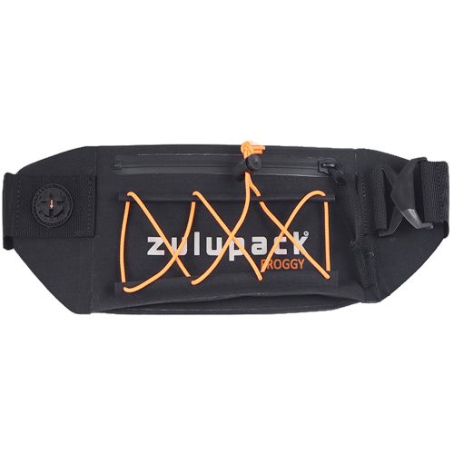 Vodoodporna torbica za pas Zulupack® Froggy Cordura® Black – IP67 – kompaktna, premium torbica za aktiven življenjski slog