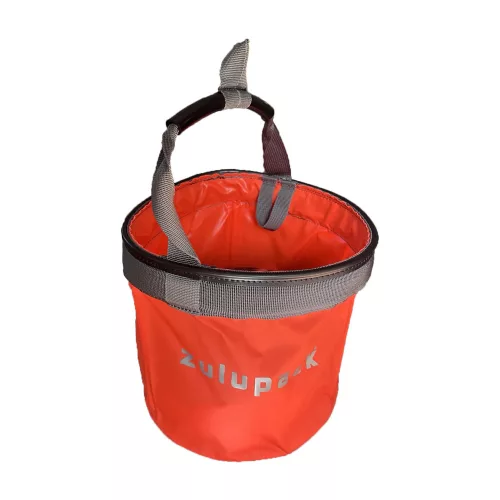 Outdoor zložljivo vedro za čoln in kampiranje – Zulupack® Bosco 15L – oranžna