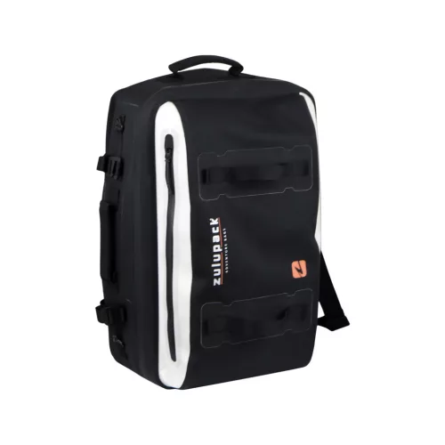 Vodoodporna potovalna torba Zulupack® Antipode 45L Cordura® IP63 – črna/bela – elegantna in praktična za vsako potovanje